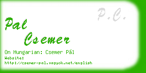 pal csemer business card